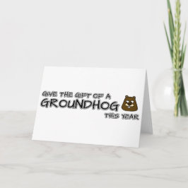 Geben Sie das Geschenk eines Groundhog in diesem J Karte