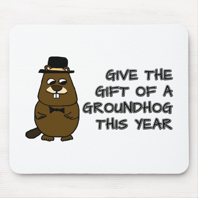 Geben Sie das Geschenk eines Groundhog in diesem J Mousepad (Vorne)