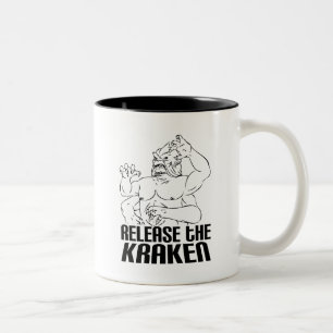 Geben Sie das Kraken frei Zweifarbige Tasse