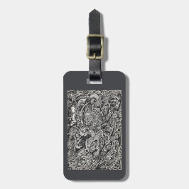Geben Sie das "Microdot Man Luggage Tag"-Zeichen e Gepäckanhänger