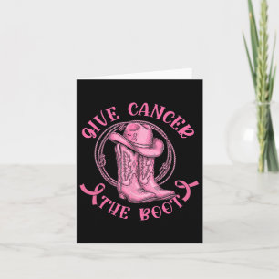 Geben Sie dem Krebs den Western "Boot Pink Breast  Karte