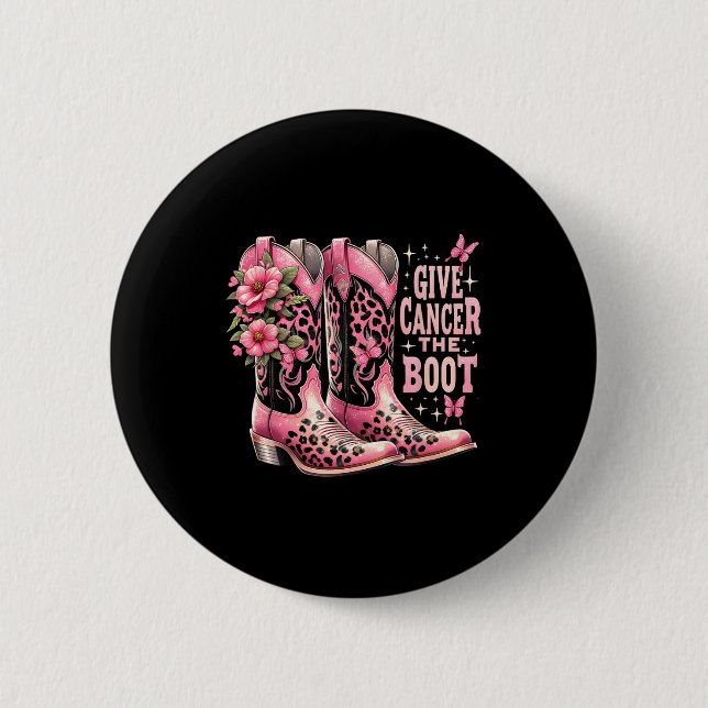 Geben Sie dem Krebs die Stiefel der Cowgirl-Stiefe Button (Vorderseite)