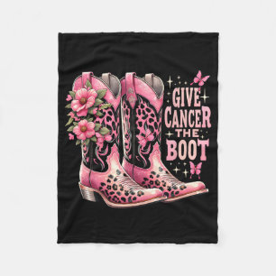 Geben Sie dem Krebs die Stiefel der Cowgirl-Stiefe Fleecedecke
