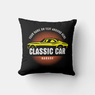 Geben Sie den Namen "Gelbes klassisches Auto" ein Kissen