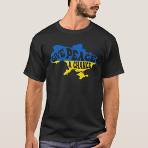 Geben Sie der Ukraine die Chance, die Flag-Karte z T-Shirt
