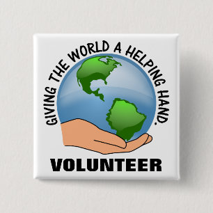 Geben Sie der Welt eine helfende Hand und einen Button