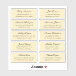 Geben Sie die Gastnamen-Adresse ein. Versandaufkle Aufkleber