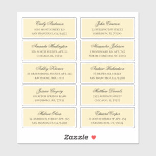 Geben Sie die Gastnamen-Adresse ein. Versandaufkle Aufkleber