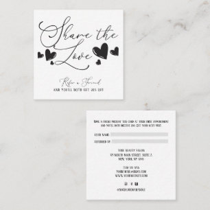 Geben Sie die Liebe Simple Minimal Hearts Script f Empfehlungskarte