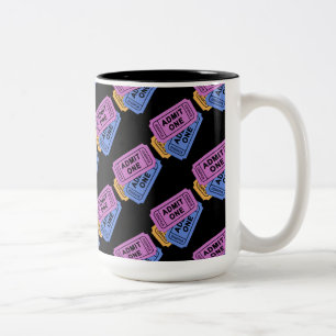 Geben Sie eine Filmnacht ein Zweifarbige Tasse