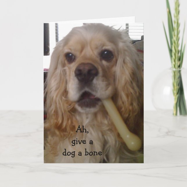 GEBEN SIE EINEM HUND EIN KNOCHEN/HABEN SIE EINEN G KARTE (Vorderseite)