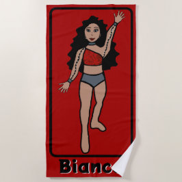 Geben Sie einen Namen Majorette/Dancer Beach Handt Strandtuch
