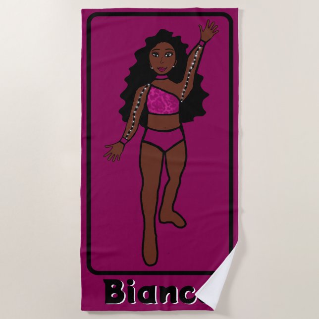 Geben Sie einen Namen Majorette/Dancer Beach Totuc Strandtuch (Vorderseite)