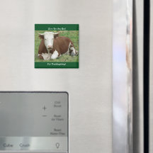 Geben Sie 'Em Vogel für Erntedank Magnet