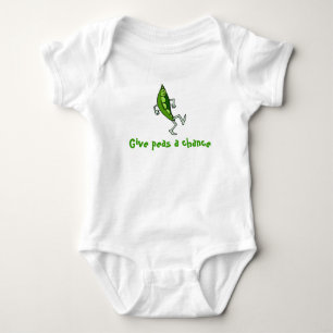 Geben Sie Erbsen eine Möglichkeit Baby Strampler