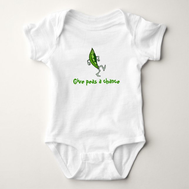 Geben Sie Erbsen eine Möglichkeit Baby Strampler (Vorderseite)