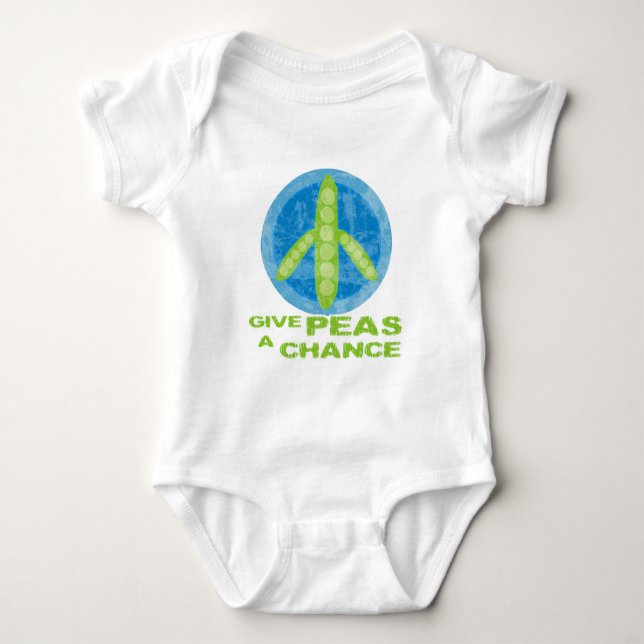 Geben Sie Erbsen eine Möglichkeit Baby Strampler (Vorderseite)