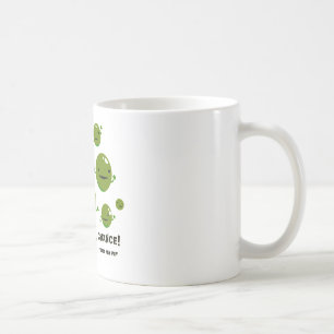 Geben Sie Erbsen eine Möglichkeit Kaffeetasse