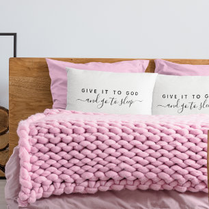 Geben Sie es Gott Gute Nacht Minimalistischer Glau Kissenbezug