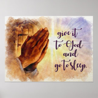 Geben Sie es Gott Spirituelle Nachricht Poster