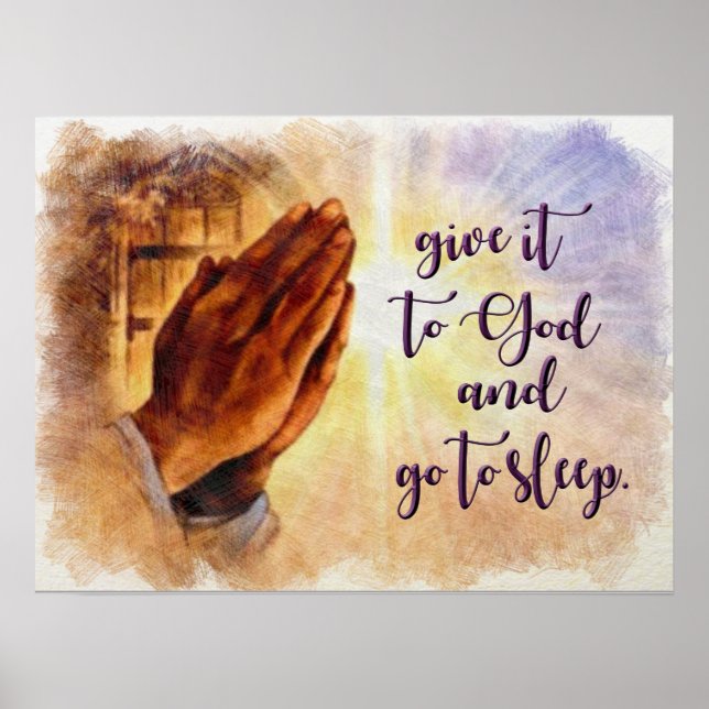 Geben Sie es Gott Spirituelle Nachricht Poster (Vorne)