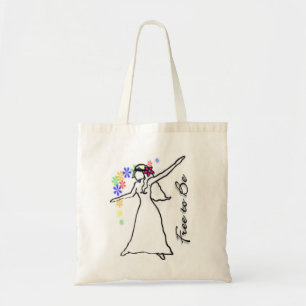 Geben Sie frei, um zu sein: Flowerchild Öko-Tasche Tragetasche