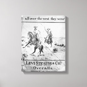 Geben Sie für Levi Strauss u. Co, c.1900 acht Leinwanddruck