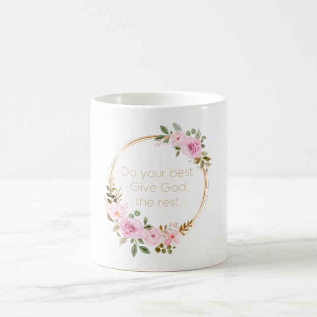 Geben Sie Gott das Beste - Christlich Kaffeetasse (Mittel)