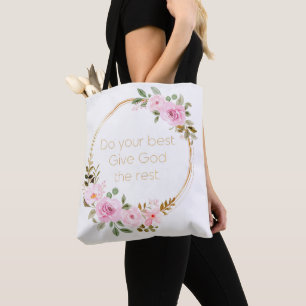 Geben Sie Gott das Beste - Christliche Frauen Tasche