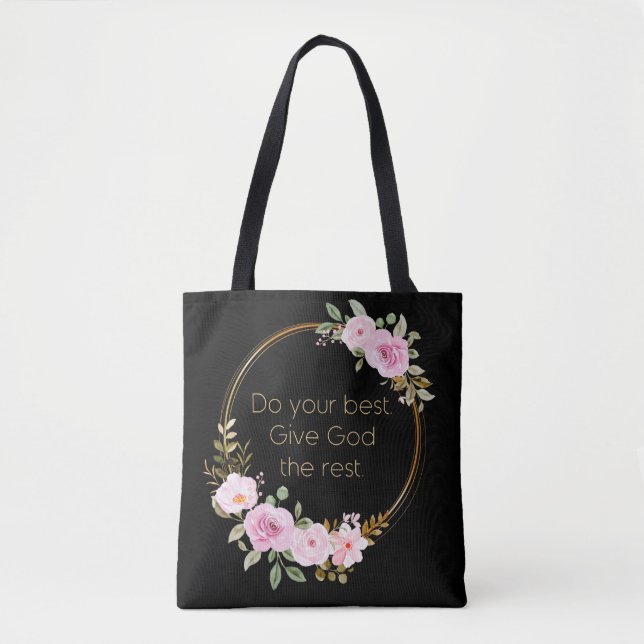 Geben Sie Gott das Beste - Christliche Frauen Tasche (Vorderseite)