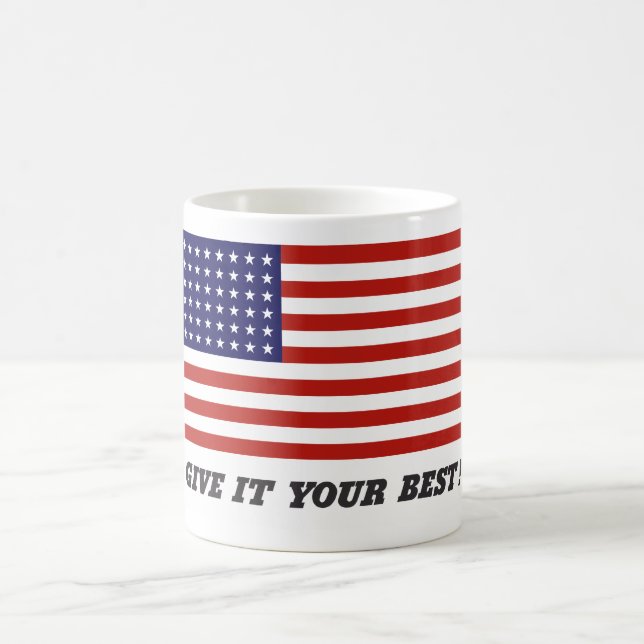 Geben Sie ihm Ihr Bestes! Kaffeetasse (Mittel)