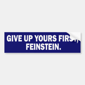 Geben Sie Ihr ZUERST, Feinstein Autoaufkleber auf