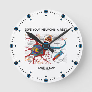 Geben Sie Ihre Neuronen, die eine Erholung eine Runde Wanduhr
