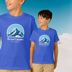 Geben Sie Ihren Berg- oder Skiort-Namen Kleidung K T-Shirt