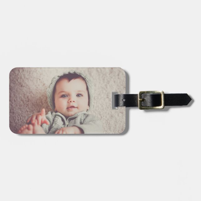 Geben Sie Ihren eigenen Baby Foto Travel Gepäckträ Gepäckanhänger (Vorderseite horizontal)
