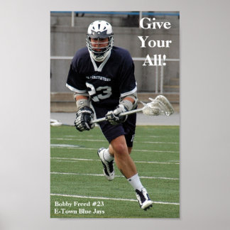 Geben Sie Ihren gesamten Lacrosse Poster