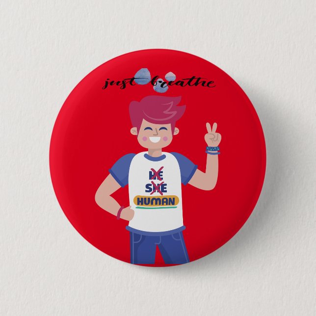 Geben Sie ihren Namen als männliches Grafikdesign  Button (Vorderseite)