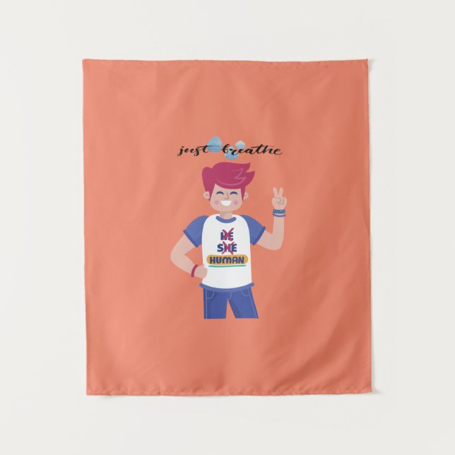 Geben Sie ihren Namen als männliches Grafikdesign  Wandteppich (Vorderseite)