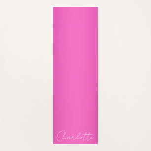 Geben Sie Ihren Namen auf Hot Pink ein Yogamatte