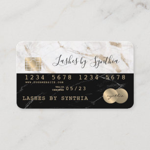 Geben Sie Ihren Namen Credit Card Styled Black Mar Visitenkarte