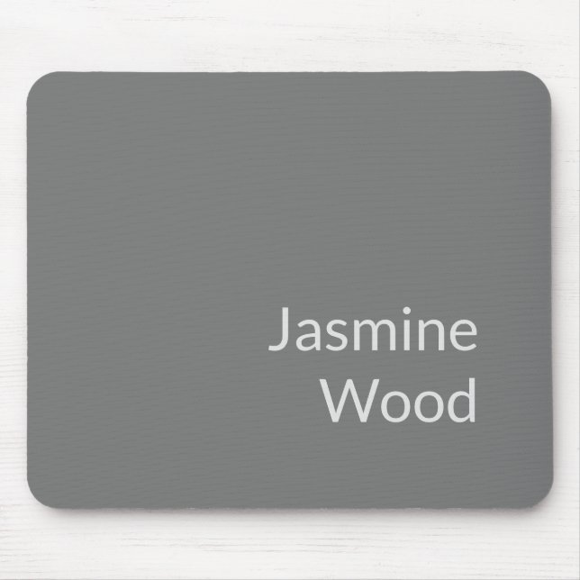 Geben Sie Ihren Namen Modernes Minimalistisches Sc Mousepad (Vorne)