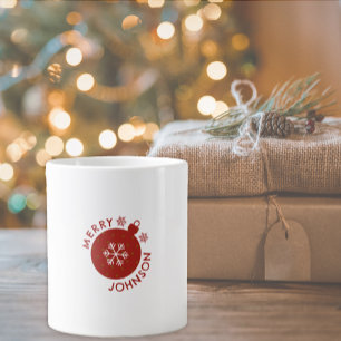Geben Sie Ihren Namen Text Holiday Snowflake Spezi Jumbo-Tasse