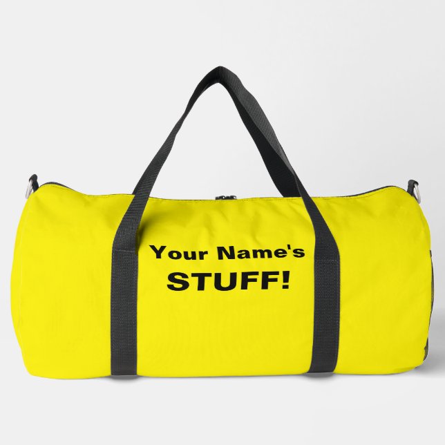 Geben Sie Ihren Namen Text Subject (oder 2 Zeilen) Duffle Bag (Vorderseite)