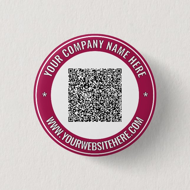 Geben Sie Ihren QR-Code für benutzerdefinierte Tex Button (Vorderseite)