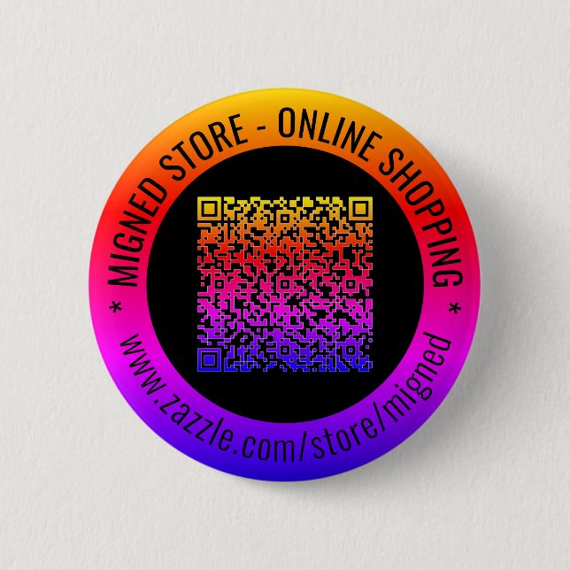 Geben Sie Ihren QR-Code für benutzerdefinierte Tex Button (Vorderseite)