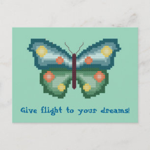 Geben Sie Ihren Träumen den Flug! Schmetterlingska Postkarte