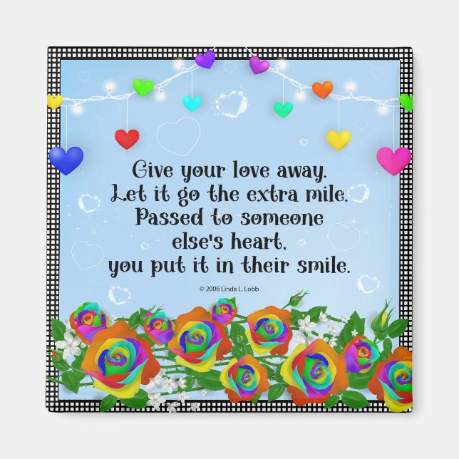 Geben Sie Ihrer Liebe den Magneten ab Magnet (Vorne)