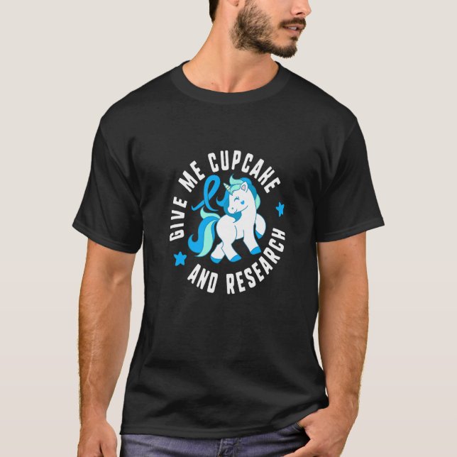 Geben Sie mir Cupcake und Forschung Diabetes T1 Be T-Shirt (Vorderseite)