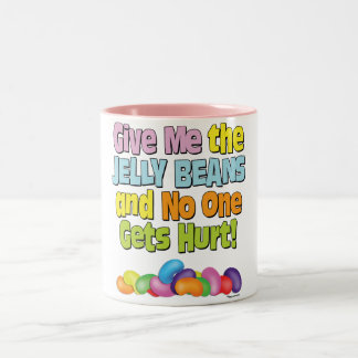 Geben Sie mir die Geleebonbons Zweifarbige Tasse