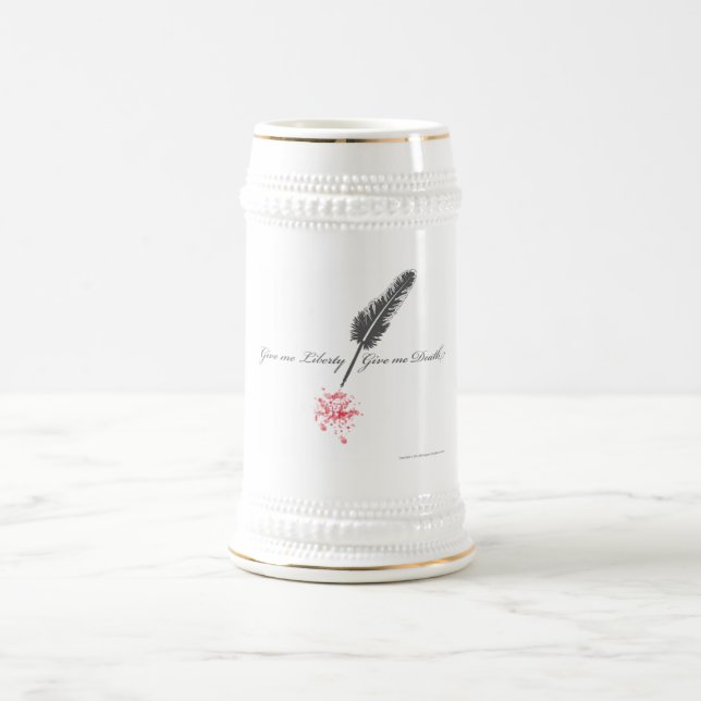 Geben Sie mir Freiheit oder geben Sie mir Tod Bierglas (Mittel)